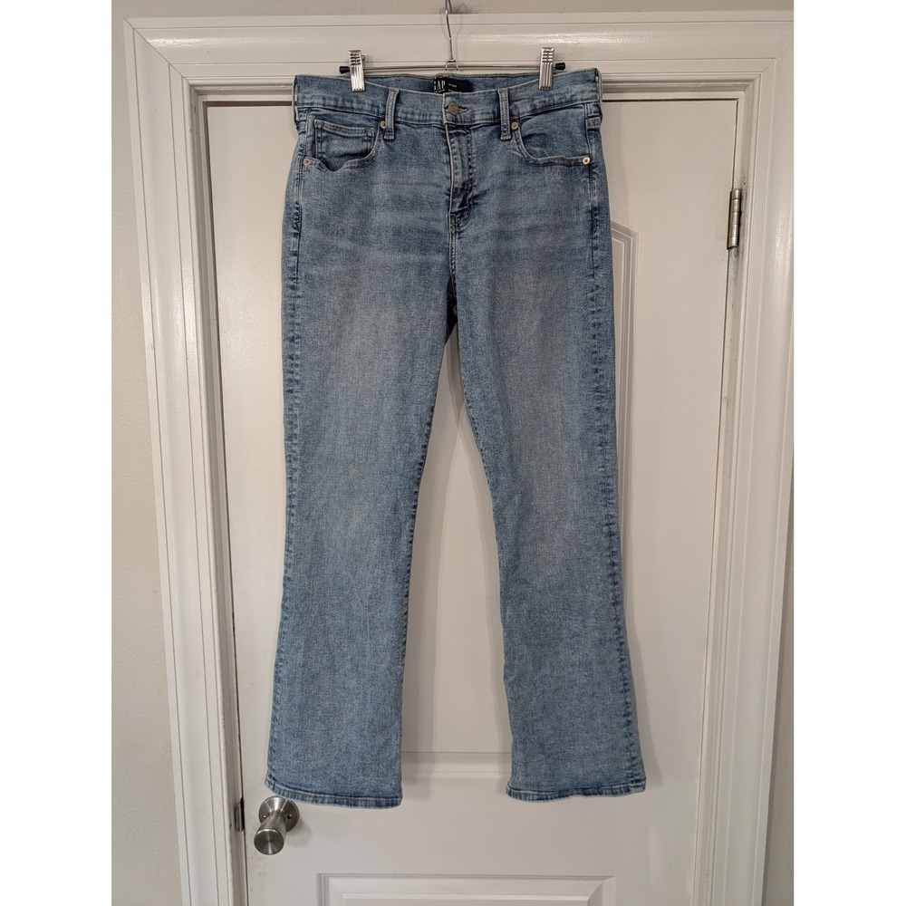 Gap Denim‎ Baby Boot Jeans Women's 14/32R Light Wash Blue Casual Everyday